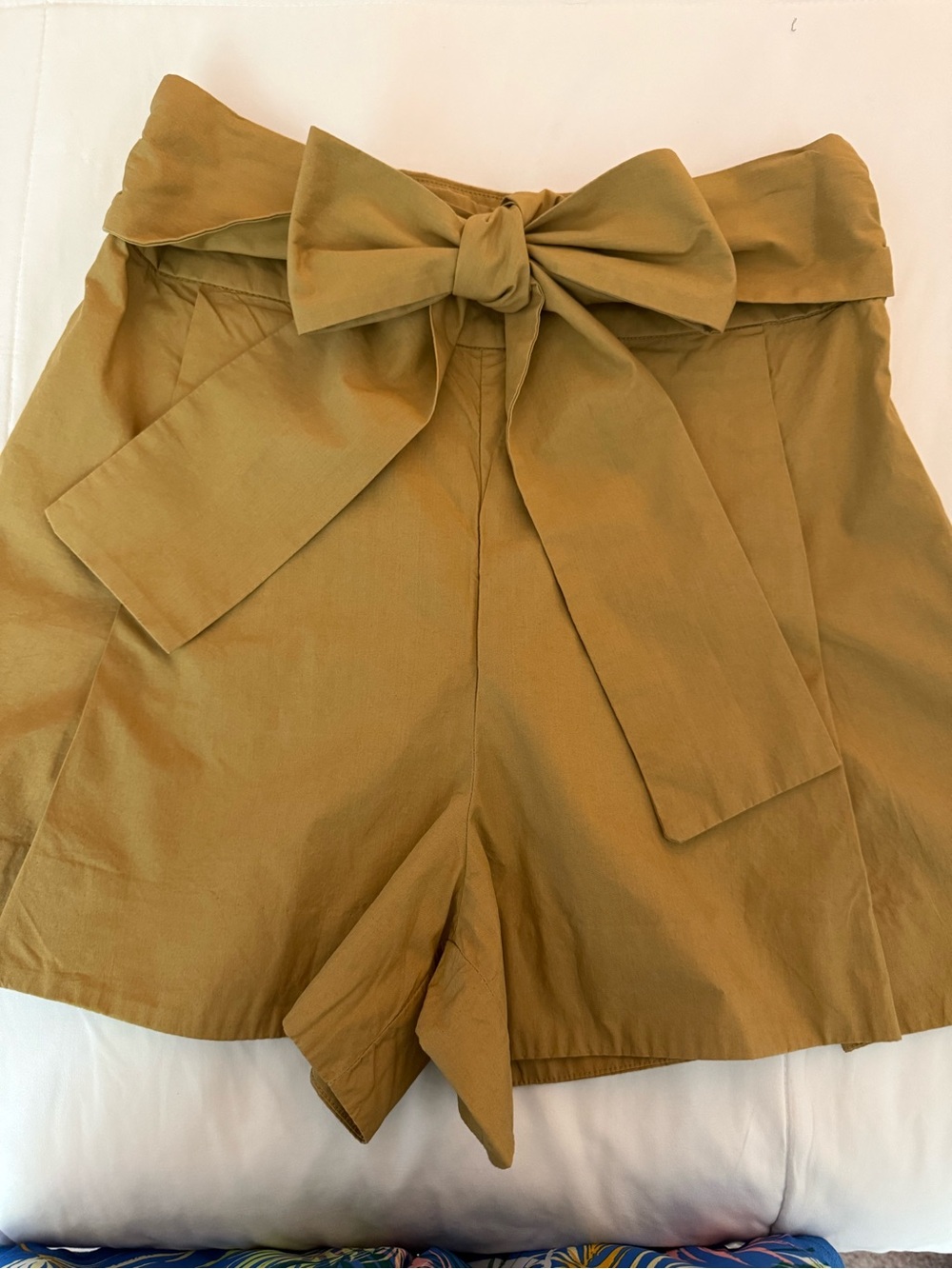 NWT- J Crew High-Waist Tie-Front Women’s Shorts — Tan